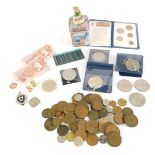 A group of coinage, comprising commemorative crowns, Britain's First Decimal Coin pack, two ten shil