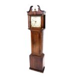 A 19thC oak longcase clock, with white painted dial marked Richard Holt of Newark, with 30 hour move