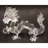 A Swarovski crystal Fabulous Creatures annual edition 1997 dragon, boxed, 9cm high.