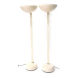 A pair of Thorn retro cream uplighters, each on a metal stand with plastic shades, 183cm high.