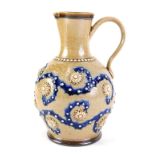 A Royal Doulton Lambeth ware stoneware jug, limited edition decorated in the manner of George Tinwor