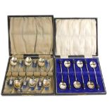A cased set of six George VI silver Lincoln Imp teaspoons, each with Lincoln Imp top, on twist stem