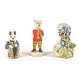 Three Beswick ornaments, comprising a Beswick Rupert The Bear, 11cm high, a Beatrix Potter Lady Mous
