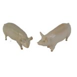 Two Beswick pigs, comprising a CH Wall Coy Boy, and a CH Wall Queen, 14cm wide. (2)