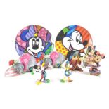 A collection of Disney Showcase collection figures, comprising two Dumbo figures, two Mickey Mouse c