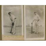 An early 20thC cricket album and other sporting photographs, some signed, images to include W.G Grac