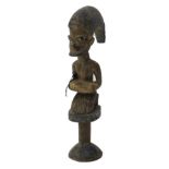 A Yaruba Shango African tribal dance wand, 52cm high.