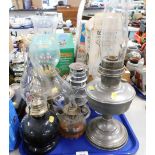 Various oil lamps. (1 tray)