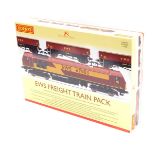 A Hornby OO gauge EWS Freight train pack, comprising EWS class 67 locomotive 67003, MHA wagon 39652,