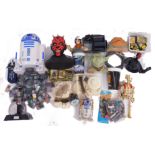 A group of Star Wars memorabilia, comprising collectors cards, storage box, Yoda jug, empty Star War