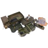 Armoured vehicles, including trucks, tanks, trailers, Fusiliers truck, motorbike, etc. (2 boxes)
