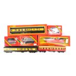 A quantity of Hornby OO gauge rolling stock, to include a GWR brake Third coach with seats, R.344 tr