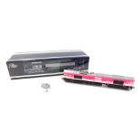 A Hattons Model Railways OO gauge Class 66 diesel locomotive, 66587, Ocean Network Express pink live