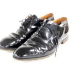 A pair of Wildsmith and Company gentleman's black leather patent shoes.