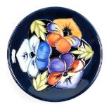 A Moorcroft pottery Triple Choice pattern pin dish, Moorcroft Collectors Club 2005, painted and impr