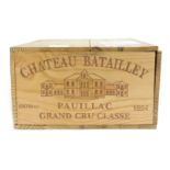 A case of twelve bottles of Chateau Batailley Pauillac Grand Crue Class 1994.