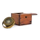 An early 20thC brass cased nautical gimbal compass, by Lankester & Sons Ld, Southampton, boxed.