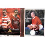 A football montage, comprising a page of the Official Doncaster Rovers Match Day Magazine, showing B