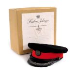 A Deputy Lord Lieutenant's peaked cap, by Herbert Johnson of London, boxed.