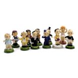 Eleven Carltonware pottery Kids figures, limited edition, boxed, comprising, groom, school boy, scho