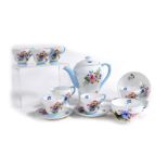A Shelly porcelain Wild Flowers pattern part coffee service, pattern number 13668, comprising coffe