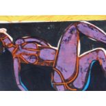 Roy Bizley (British, 1930-1999). Reclining nude, limited edition 1/5, wood cut, signed, dated 76, 23