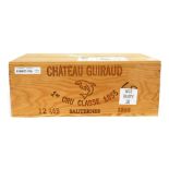 A case of twelve half bottles of Chateau Guiraud Sauternes, 1ER Cru Classe (1855), half bottles 1998