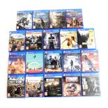 Playstation 4 games, including Civilisation, Resident Evil, Zombi, Far Cry, and Final Fantasy type -