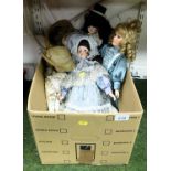 Various collector's dolls. (1 box)