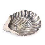 A George V silver shell capped butter dish, Sheffield 1912, 1.74oz.
