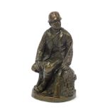 A Menton Manor Country Characters country figure group, of gentleman with shotgun and gun dog, perch