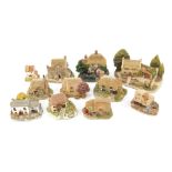 A group of Lilliput Lane and other cottages, to include Marigold Meadow, Brecon Bach, Village Shop P