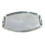 A Ranleigh chrome two handled serving tray, 44cm wide.