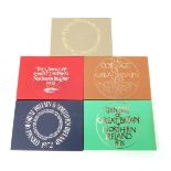 Five decimal Coinage of Great Britain and Northern Ireland coin sets, for 1973, 1974, 1975, 1976 and