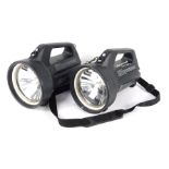 Two Dragon 12v portable search lights, T12 and 12 volt transformer.