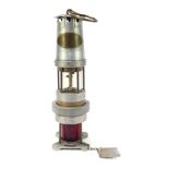 A Spiralarm Type S miners lamp, for The Detection of Combustible Gases, J H Naylor Ltd of Wigan, 35c