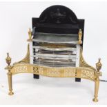 A 20thC Adam style electric fire, with a cast metal back decorated with urn and foliate motifs, 50cm