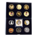Various commemorative proof coins, to include Wedding of William and Kate, coin from the House of Wi