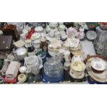 General household effects, part tea wares, part dinner wares, kitchenalia, moulded glass ware, Denby
