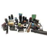 Various camera lenses, accessories, etc.