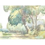 Edward Eaton Brannan (1886-1957). Tree study, Lincolnshire, watercolour, titled verso, 19cm x 26.5cm