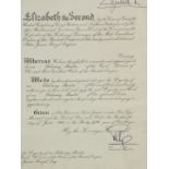 A framed Grant of the Dignity of an Ordinary Member of the Civil Division of the Order of the Britis