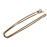 A 9ct gold fine link neck chain, 41cm long, 3.7g.