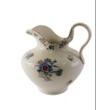 A Fieldings Devonware Omar pattern wash jug, printed with flowers in Oriental style, 28cm high. (AF)