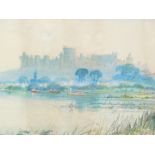 H. Allam (20thC). Windsor Castle, watercolour, signed, 21cm x 50cm.