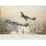 Robert Taylor. Victory Salute, artist signed limited edition print, also signed by Geoffrey Quill,