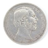 A 2½ Gulden Willem II Netherlandic coin, dated 1874.