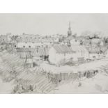 Walter Cockcroft. Millgate - Newark-on-Trent, pencil drawing, signed, titled and dated November 1982
