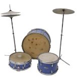 A B&H Edgware part drum kit, with snare bass drum, two symbols. (AF)