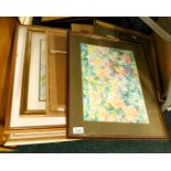 A collection of watercolours, to include K Manning country house flowers, C Corbit still life, K Man